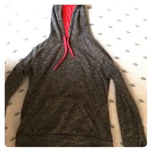 Gray and pink hoodie